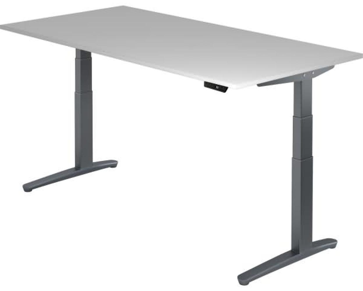 'XBHM2E' Sitz-Steh-Schreibtisch elektrisch 200x100cm Grau/Graphit Bild 1