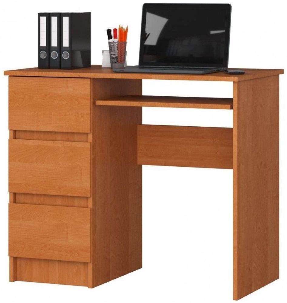 Schreibtisch Bürotisch Tisch A600 90x55x78 cm Erle Ausführung Links Bild 1