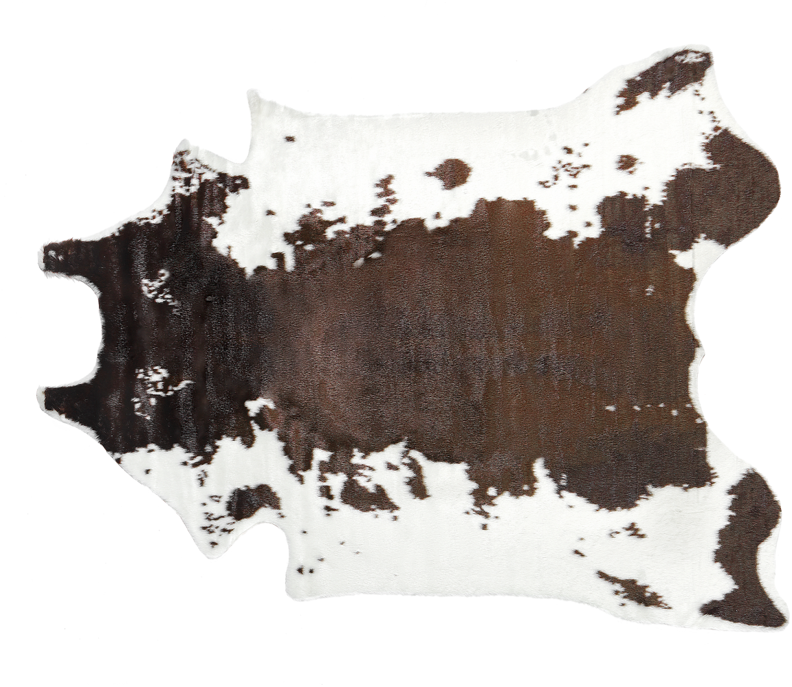 Kunstfell-Teppich Kuh weiß braun 150 x 200 cm BOGONG Bild 1