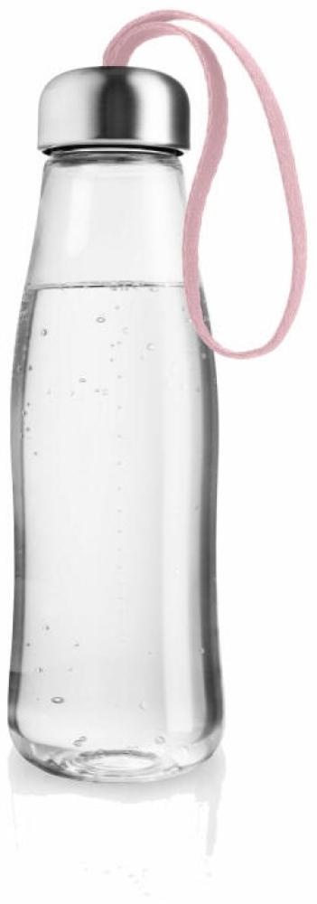 Eva Solo Glastrinkflasche Rose Quartz, Trinkflasche, Wasserflasche, Edelstahl, Kunststoff, Nylon, Rosa, 500 ml, 575046 Bild 1