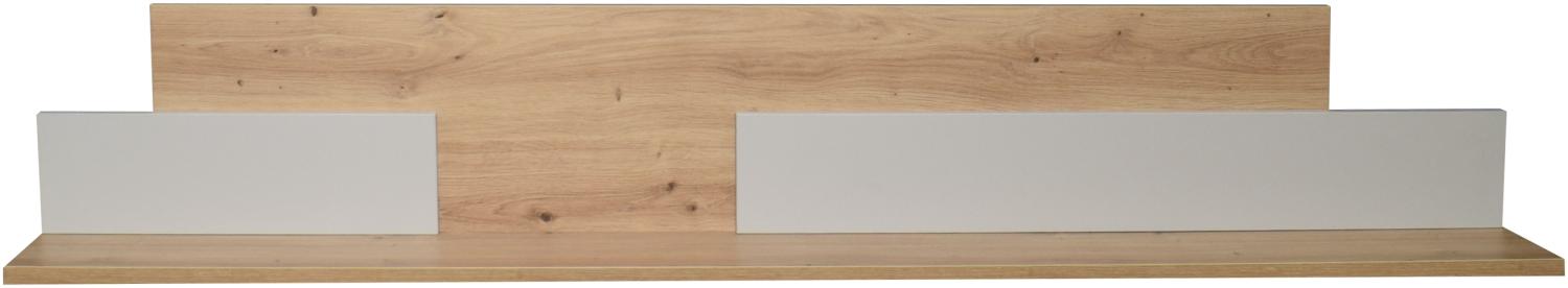 Mäusbacher Nele Wandboard Holzwerkstoff 1 Ablage 150x25x17 cm Kreidegrau matt lack/Asteiche Bild 1