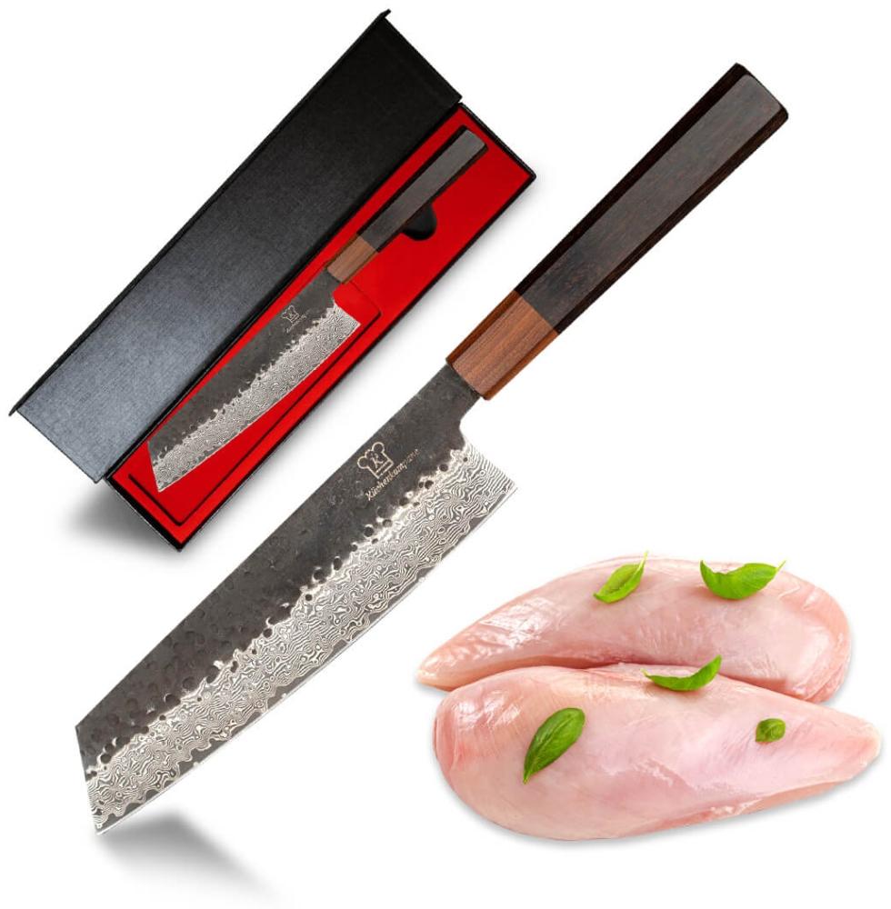 Shikku Santoku Messer - 67 Lagen Damast Stahl - Küchenmesser Japanischer Stahl VG10 Stahlkern - japanisches Messer Bild 1
