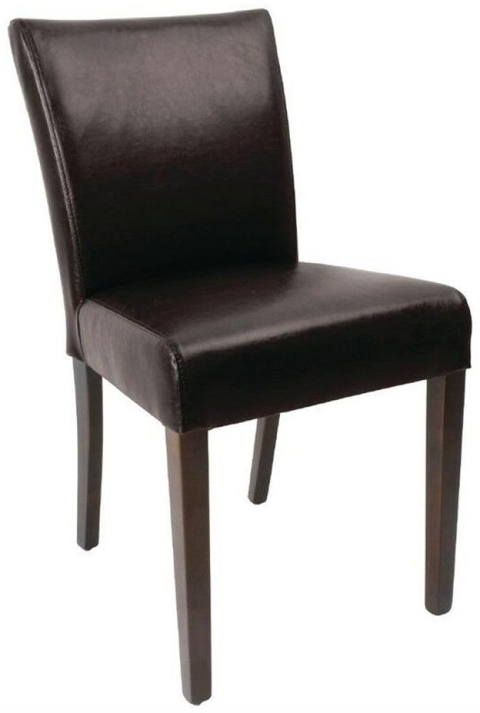 Bolero Esszimmerstühle mit breiter Rückenlehne Kunstleder dunkelbraun Bild 1
