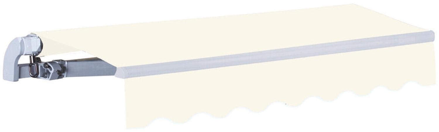 Premium Gelankarmmarkise 3,5x2,5 m Gelenkarm Markise beige Balkon Sonnenmarkise Bild 1