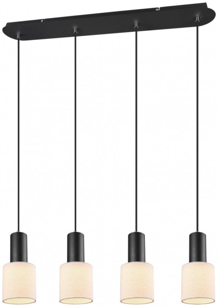 Pendelleuchte Pendellampe Lampe Wailer schwarz matt 4xGU10 Höhe ca. 150 cm Bild 1