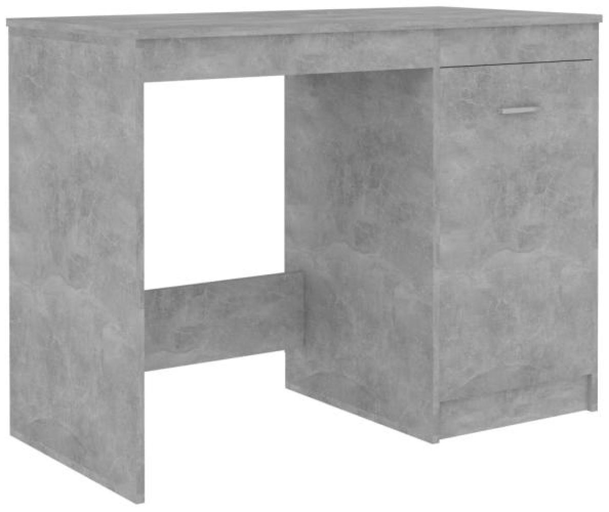 Schreibtisch, Spanplatte Betongrau, 100 × 50 × 76 cm Bild 1