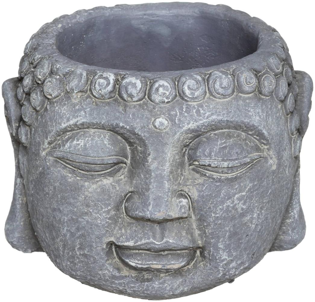 Blumentopf Buddha, Ø 11,5 cm, H: 9 cm, Zement Bild 1