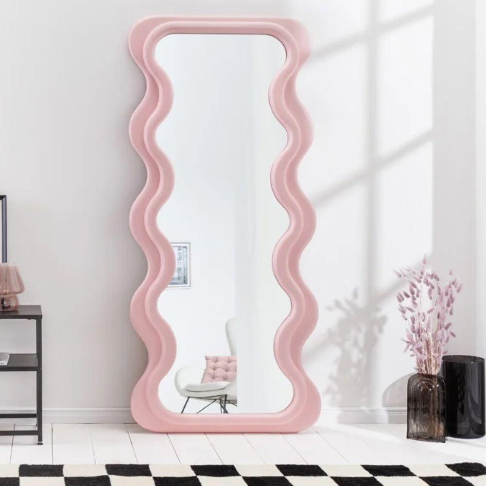 Extravaganter Design Spiegel 160x70cm FORMOSA rosa modern Bild 1