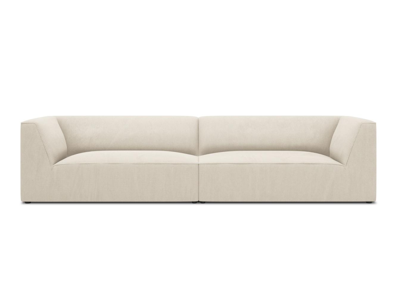 Micadoni 4-Sitzer Sofa Ruby | Bezug Light Beige | Beinfarbe Black Plastic Bild 1