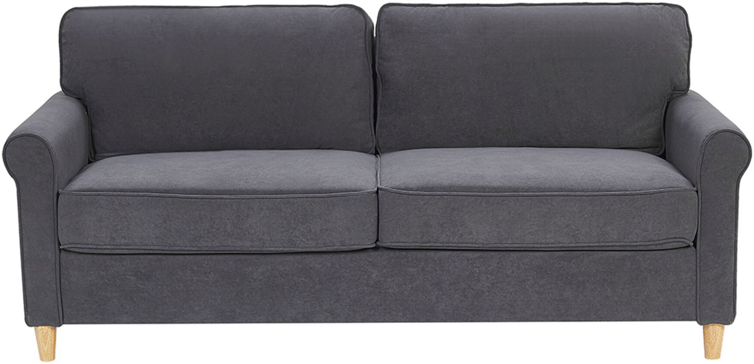 3-Sitzer Sofa Samtstoff grau RONNEBY Bild 1