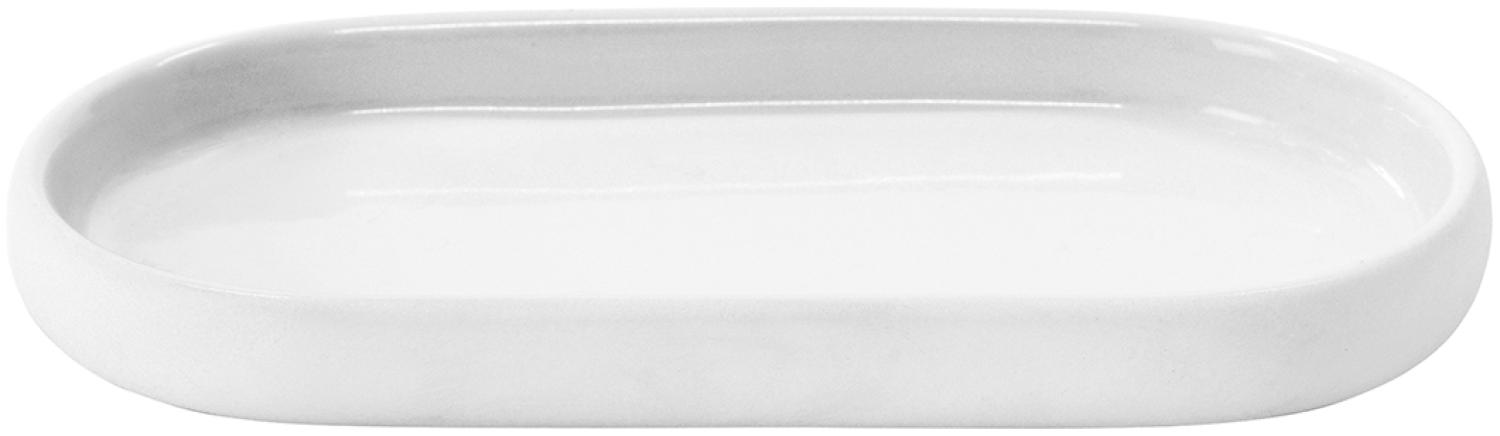 Blomus Tablett Sono, Serviertablett, Ablage, Keramik, White, 10 x 19 cm, 66277 Bild 1