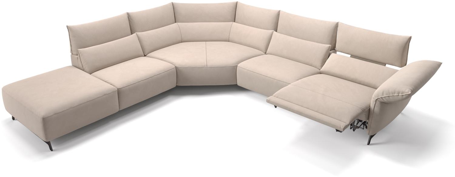 Sofanella Wohnlandschaft CUNEO Stoffsofa Sofagarnitur Couch in Creme Bild 1
