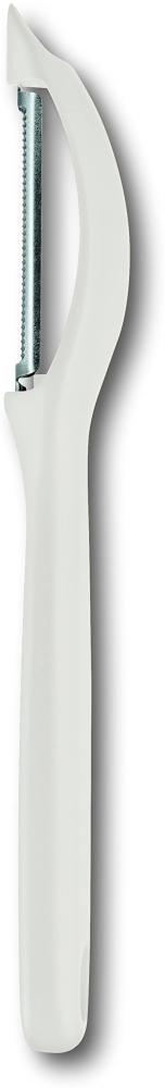 Victorinox Universalschäler mit Pendelklinge für Obst und Gemüse - Extra scharf - Zackenschliffklinge/Zweischneidig - Swiss Made - Limited Edition Weiß Bild 1
