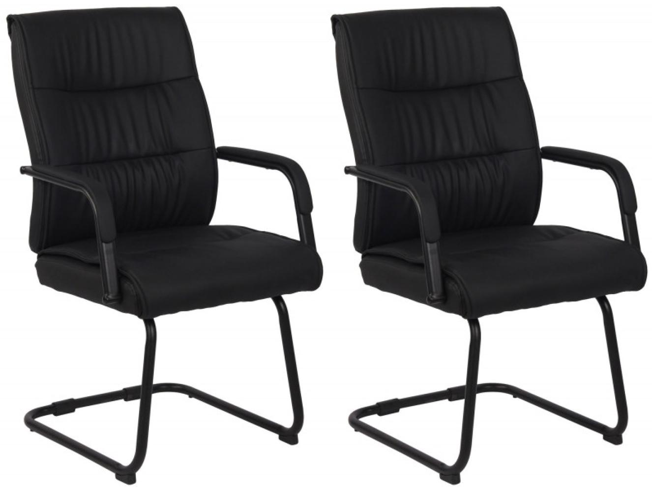 2er Set Besucherstühle Sievert (Farbe: schwarz/schwarz) Bild 1