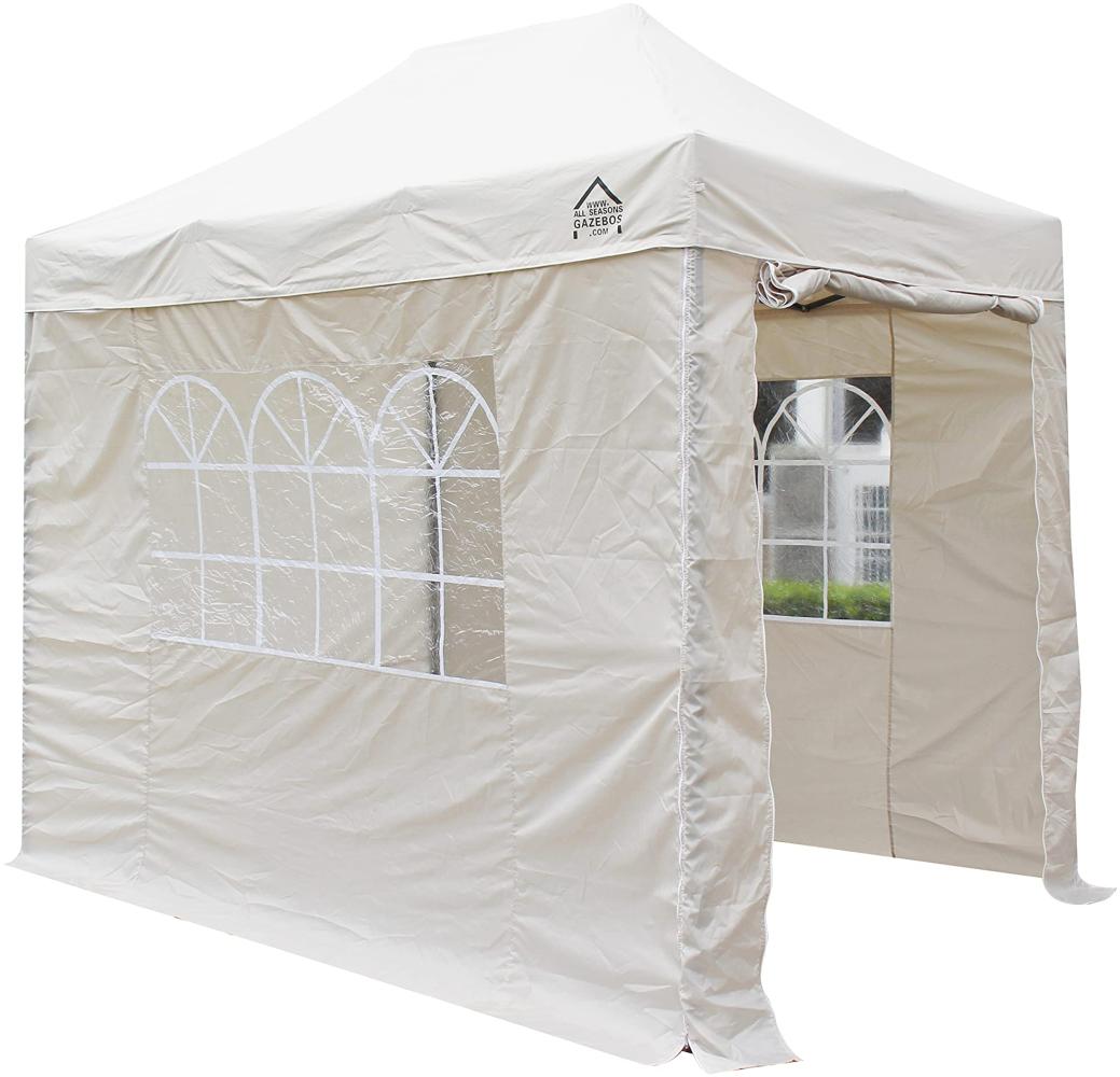 All Seasons Gazebos 3x2m vollständig wasserdichtes Faltpavillon mit 4 hochwertigen Seitenteilen - Beige Bild 1