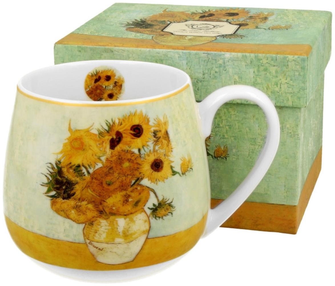 DUO ART GALLERY Fassbecher 430 ml SUNFLOWERS New Bone China Porzellan Bild 1