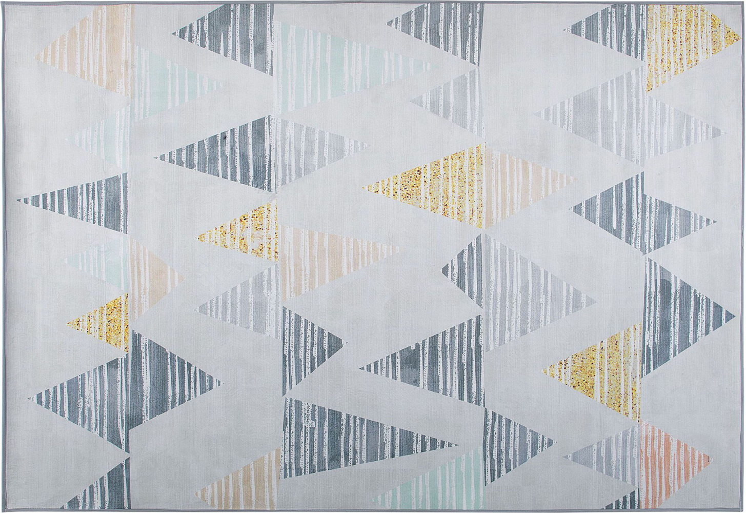 Teppich grau-gelb Dreieck-Motiv 160 x 230 cm YAYLA Bild 1