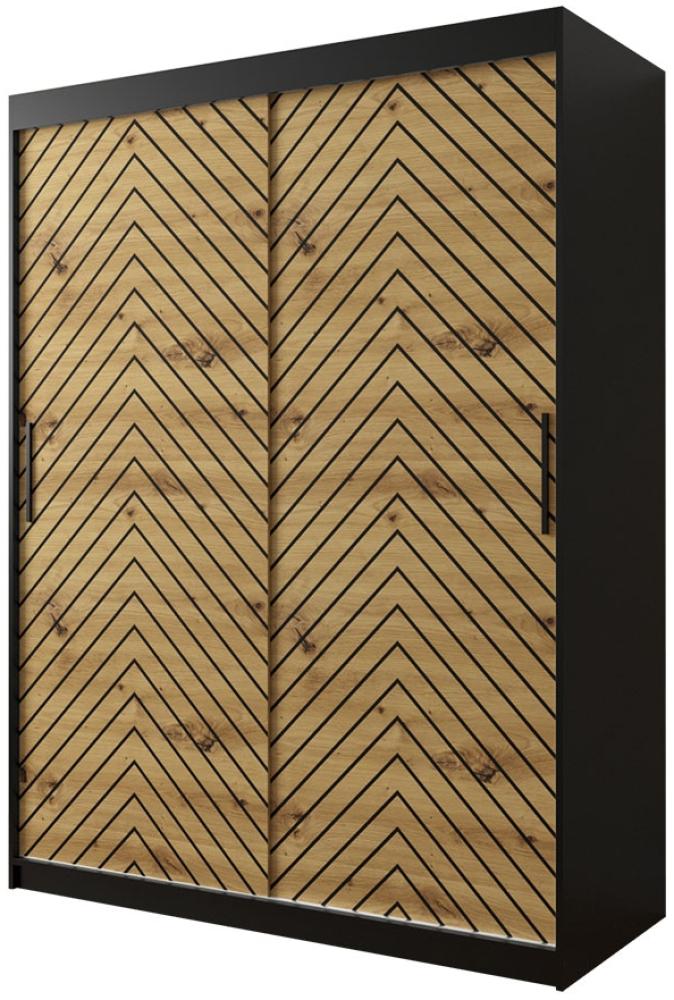Kleiderschrank Sonter I 150 (Farbe: Schwarz / Artisan Eiche + Schwarz, Größe: 150 cm, ohne Schubladen) Bild 1