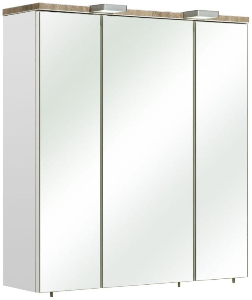 Spiegelschrank 'Burgas' mit LED-Beleuchtung, weiß Bild 1
