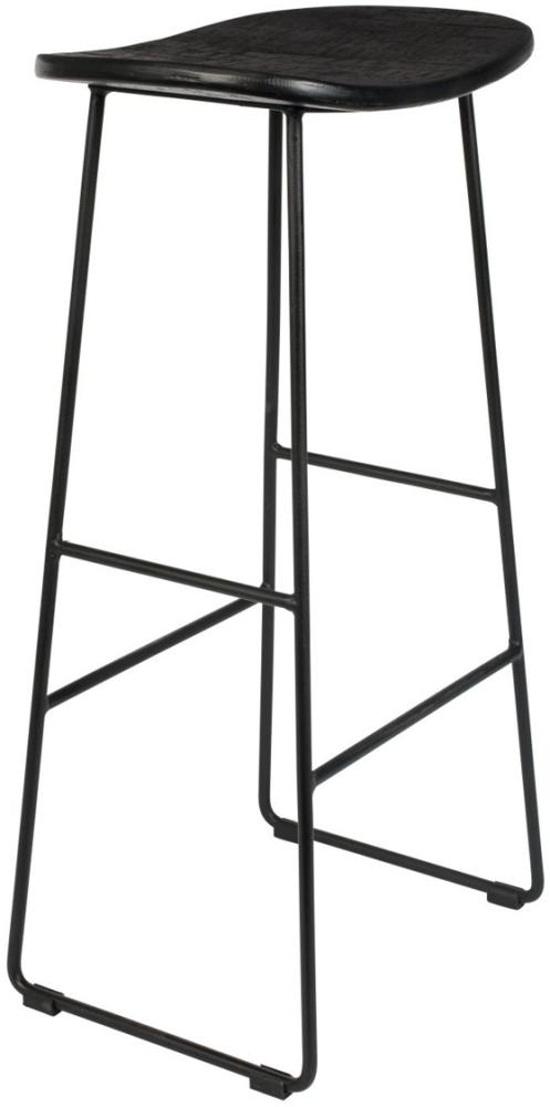 WHITE LABEL LIVING Barhocker Tangle in Schwarz Höhe 80 cm Bild 1