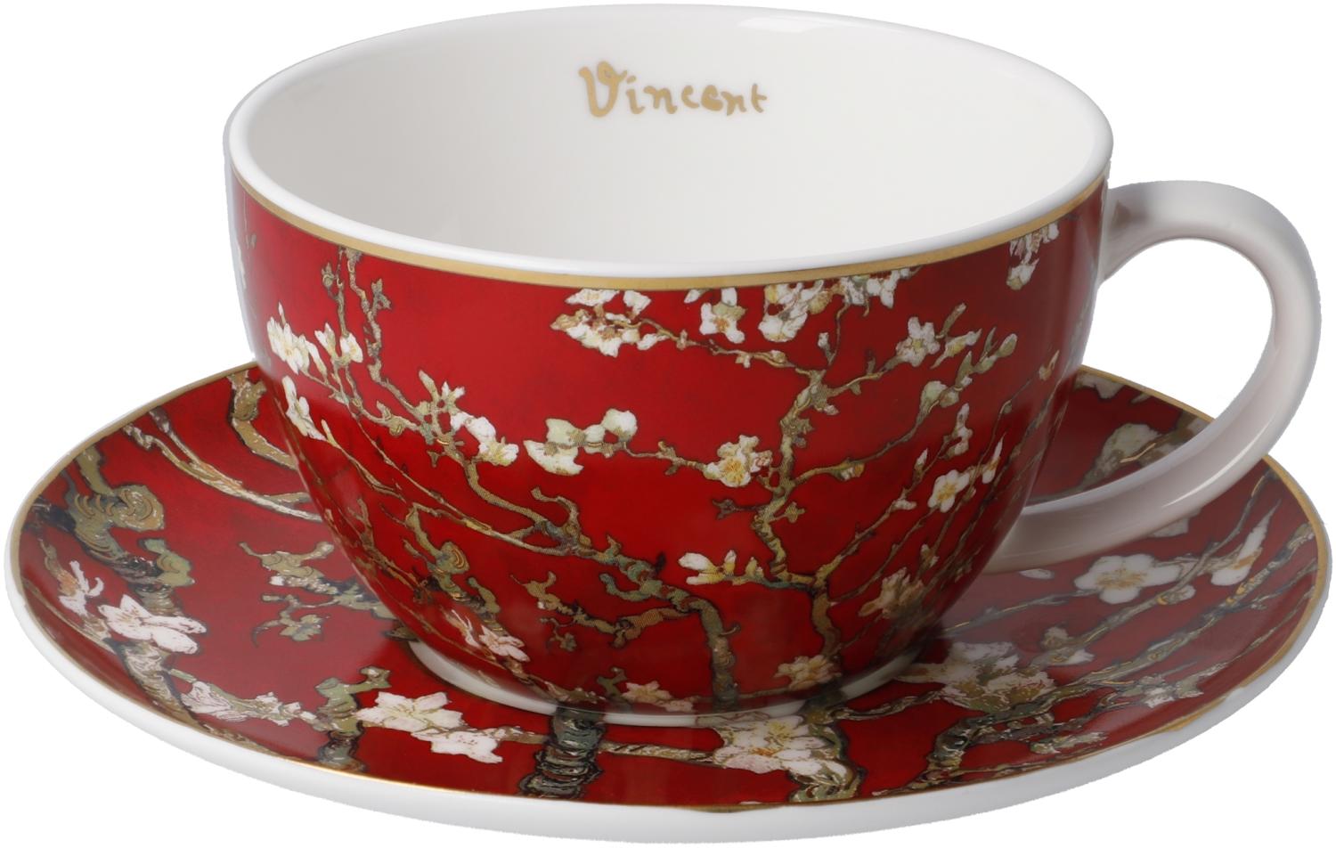 Goebel Tee-/ Cappuccinotasse Vincent van Gogh - Mandelbaum Rot, Artis Orbis, Fine Bone China, Rot, 250 ml, 67061901 Bild 1