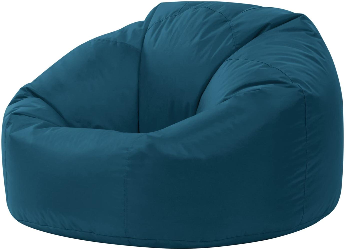Bean Bag Bazaar Klassischer Sitzsack, Blaugrün, Sitzsack für Erwachsene Groß, Sitzsack mit Füllung, Indoor Outdoor Sitzkissen Wasserabweisend Bild 1