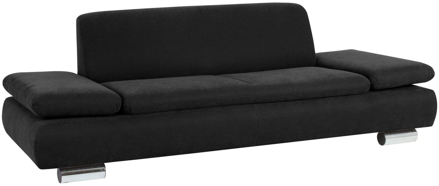 Sofa 2,5-Sitzer Kaye Bezug Veloursstoff Metallfuß verchromt / schwarz 23138 Bild 1