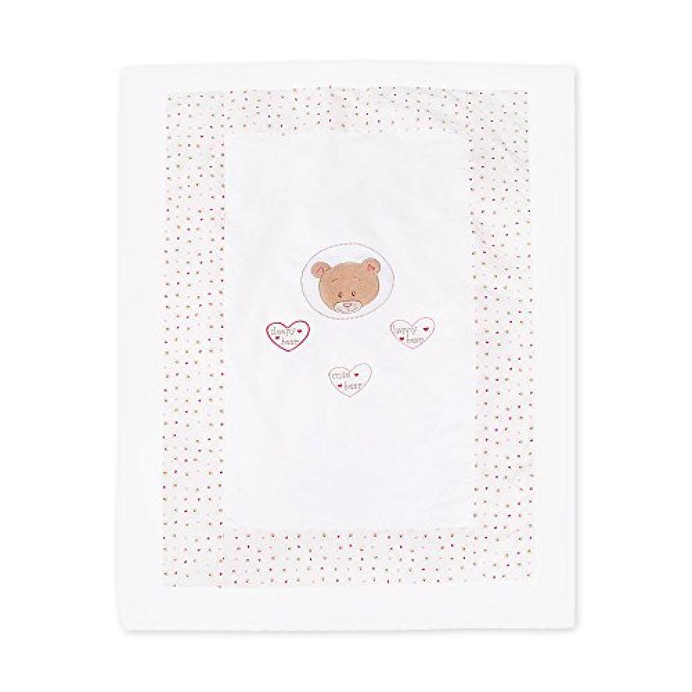 Mixibaby 'Cute Bear' Krabbeldecke rosa 100x135cm Bild 1