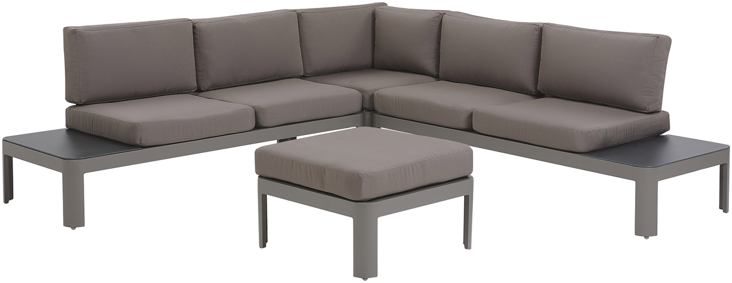 Lounge Set Aluminium 5-Sitzer Auflagen grau FERENTINO Bild 1