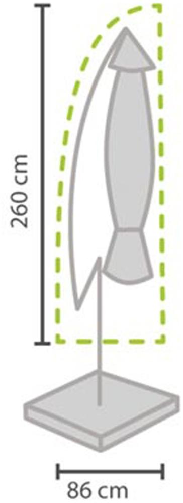 Schutzhülle für Ampelschirm bis Ø 350cm - Abdeckung 260x60/86cm Bild 1