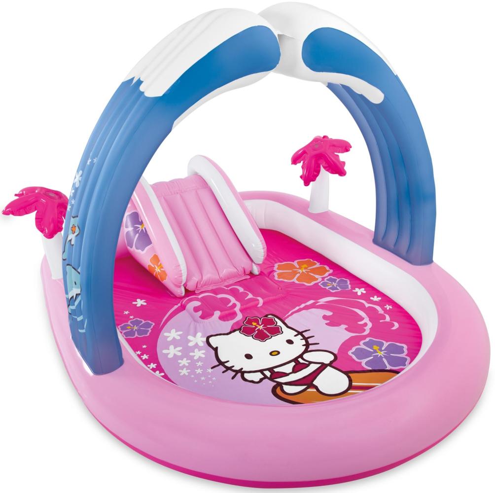 Intex Kinder Swimming Pool und Planschbecken mit Wasserspielfunktion "Hello Kitty" Bild 1