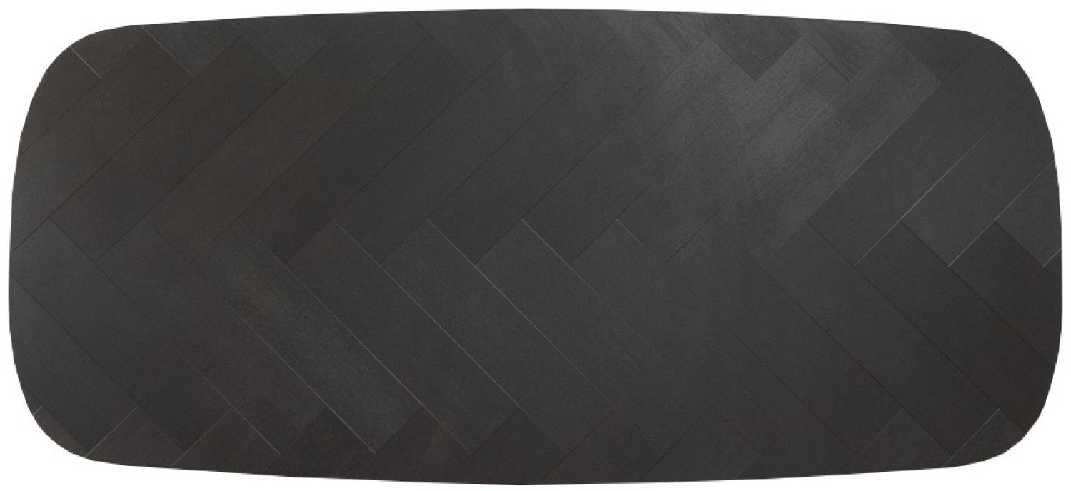 Bronx71 Tischplatte Olaf oval Fischgrät PVC schwarz 240 x 110 cm Bild 1