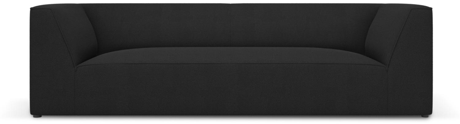 Micadoni 3-Sitzer Sofa Ruby | Bezug Black | Beinfarbe Black Plastic Bild 1