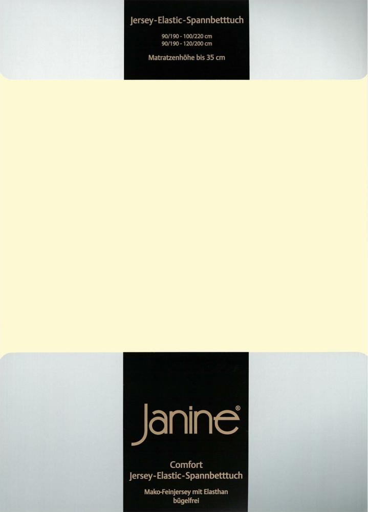 Janine Jersey Elastic Spannbetttuch | 180x200 cm - 200x220 cm | champagner Bild 1