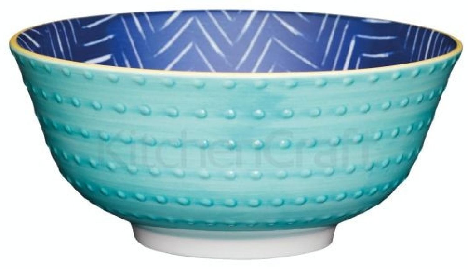 KitchenCraft Stoneware Bowl 15,7 cm Spot Emboss Bild 1