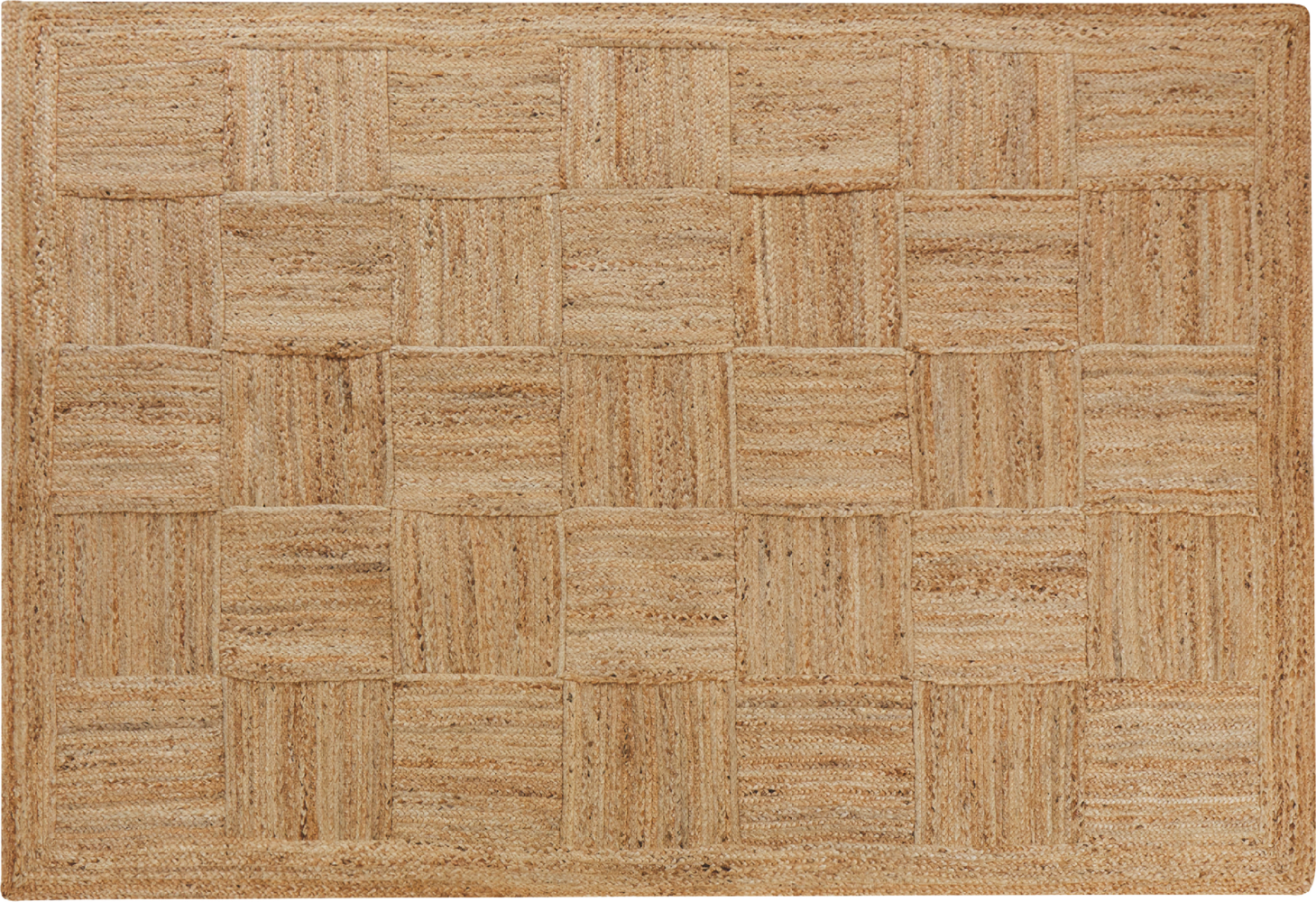 Teppich Jute beige 160 x 230 cm geometrisches Muster Kurzflor ESENTEPE Bild 1