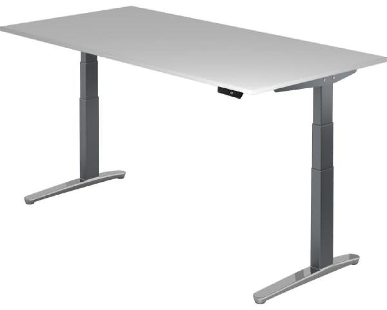 'XBHM2E' Sitz-Steh-Schreibtisch elektrisch 200x100cm Grau/Graphit, poliert Bild 1