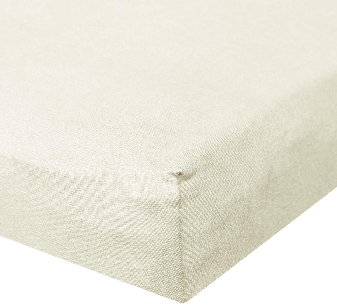 BettwarenShop Jersey Spannbetttuch Ultra-Stretch | 90x200 - 100x220 cm | beige Bild 1