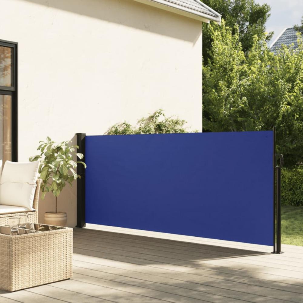 Seitenmarkise Ausziehbar Blau 120x500 cm Bild 1