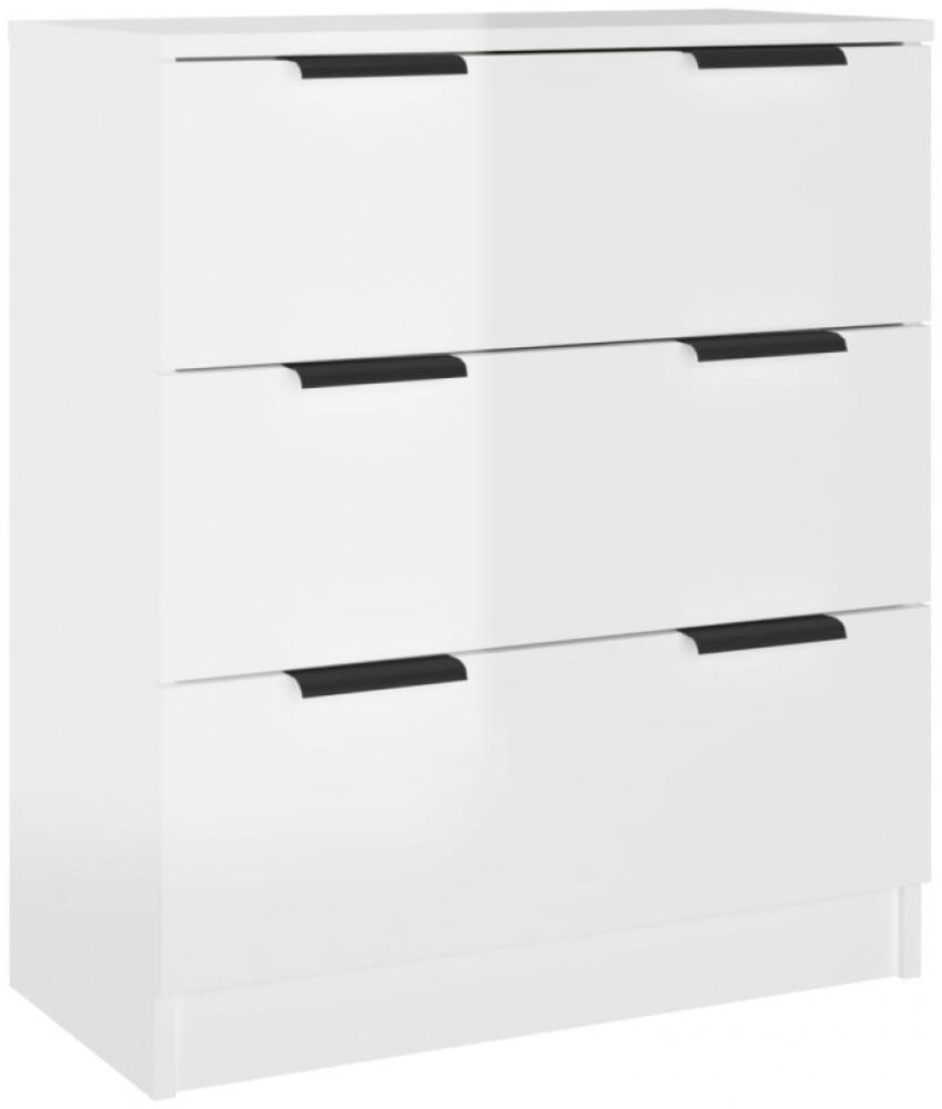 Sideboard Hochglanz-Weiß 60x30x70 cm Holzwerkstoff Bild 1