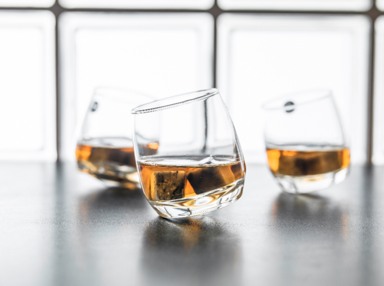 6 x Bar Rocking Whisky Glas Whiskey Trinkglas Gläser - runder Boden 200 ml Bild 1