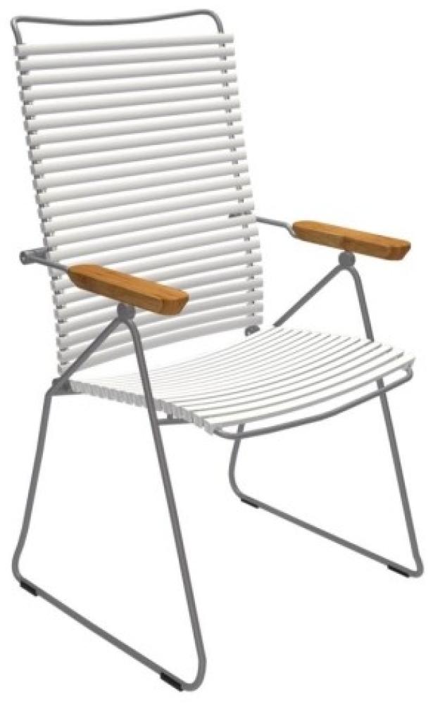 Outdoor Stuhl Click verstellbare Rückenlehne weiß Bild 1