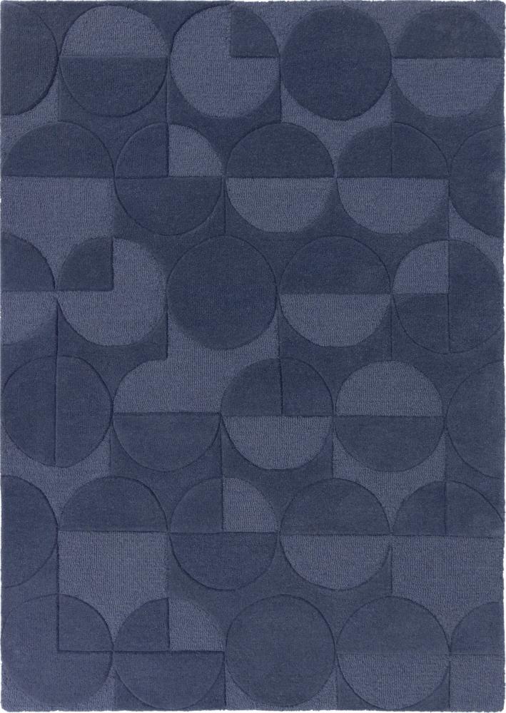 Eleganter Wollteppich DEBEN NOAH Kollektion - Kadima Design, Rutschfest. Farbe: Blau, Größe: 120x170 cm Bild 1