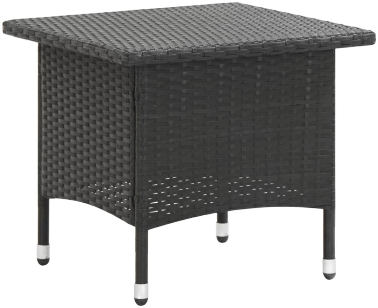 Teetisch Schwarz 50 x 50 x 47 cm Poly Rattan Bild 1