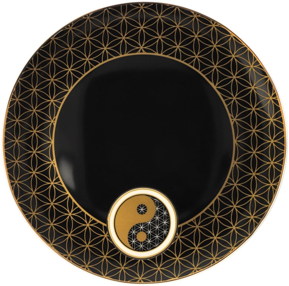 Goebel / Lotus Yin Yang schwarz Schwarz Gold / Fine Bone China / 23,0cm x 23,0cm Bild 1