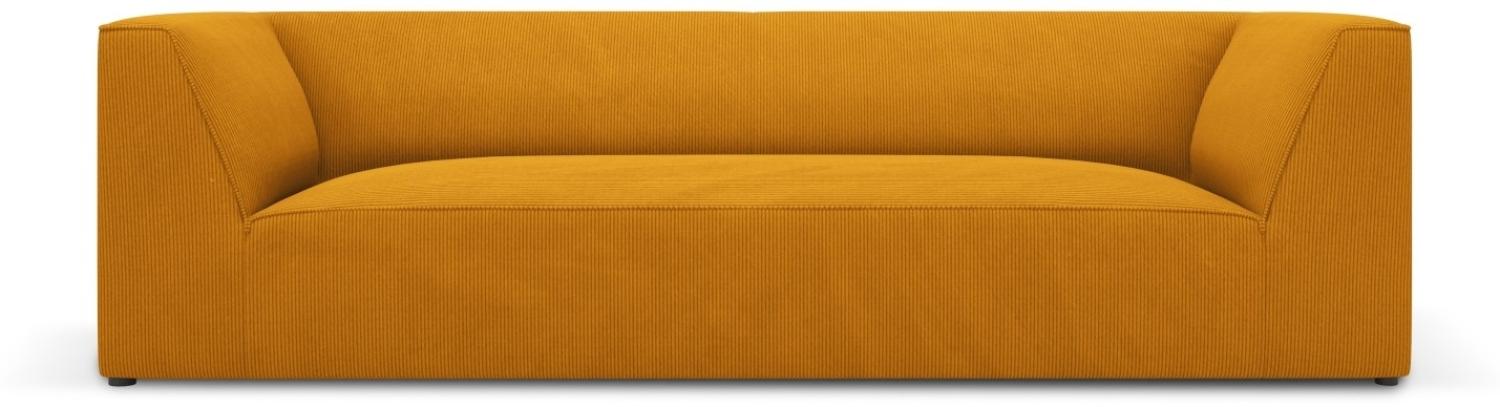 Micadoni 3-Sitzer Sofa Ruby | Bezug Yellow | Beinfarbe Black Plastic Bild 1