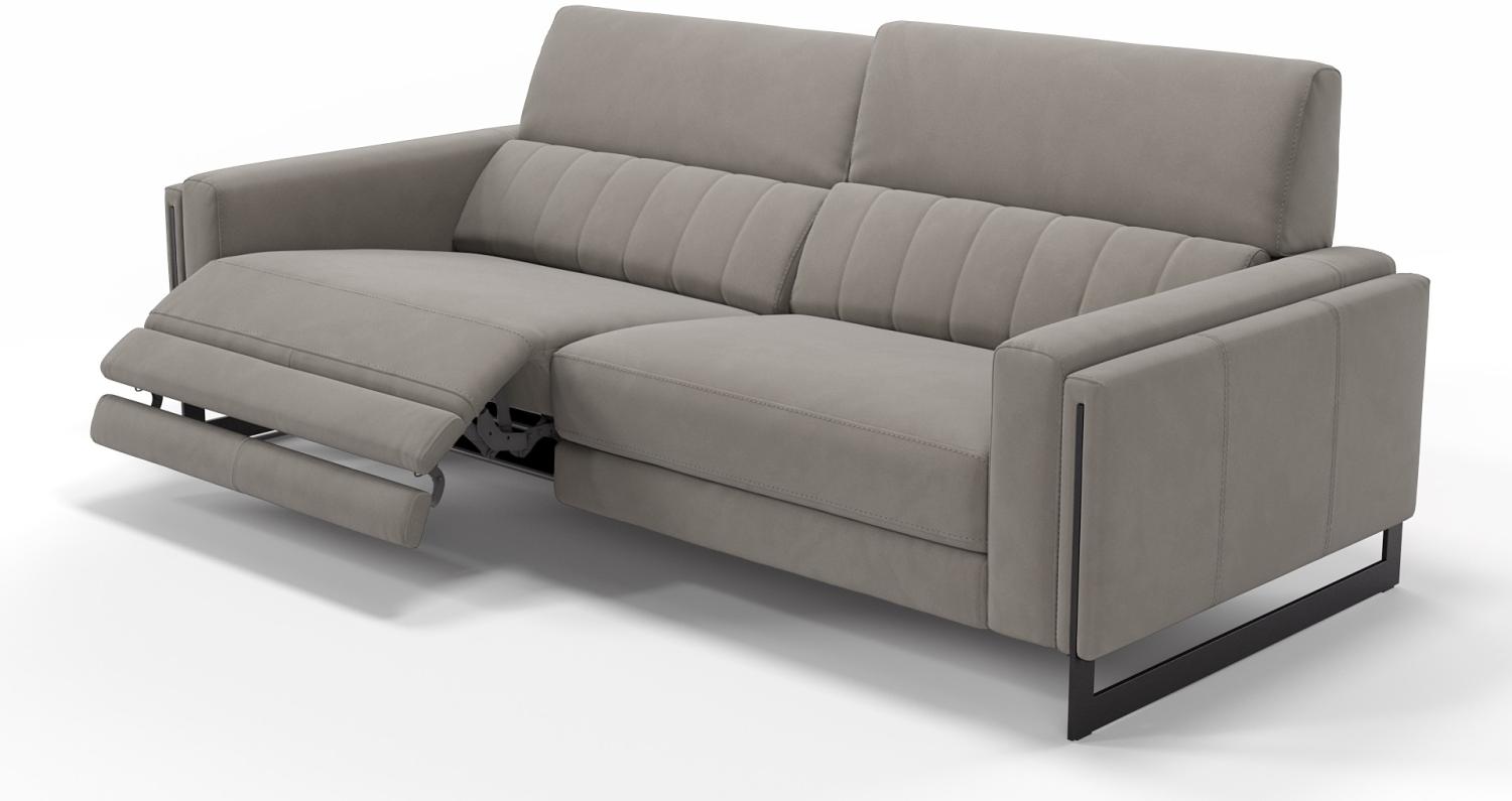 Sofanella 3-Sitzer MARA Stoffsofa Couch italienisch in Hellgrau S: 216 Breite x 101 Tiefe Bild 1
