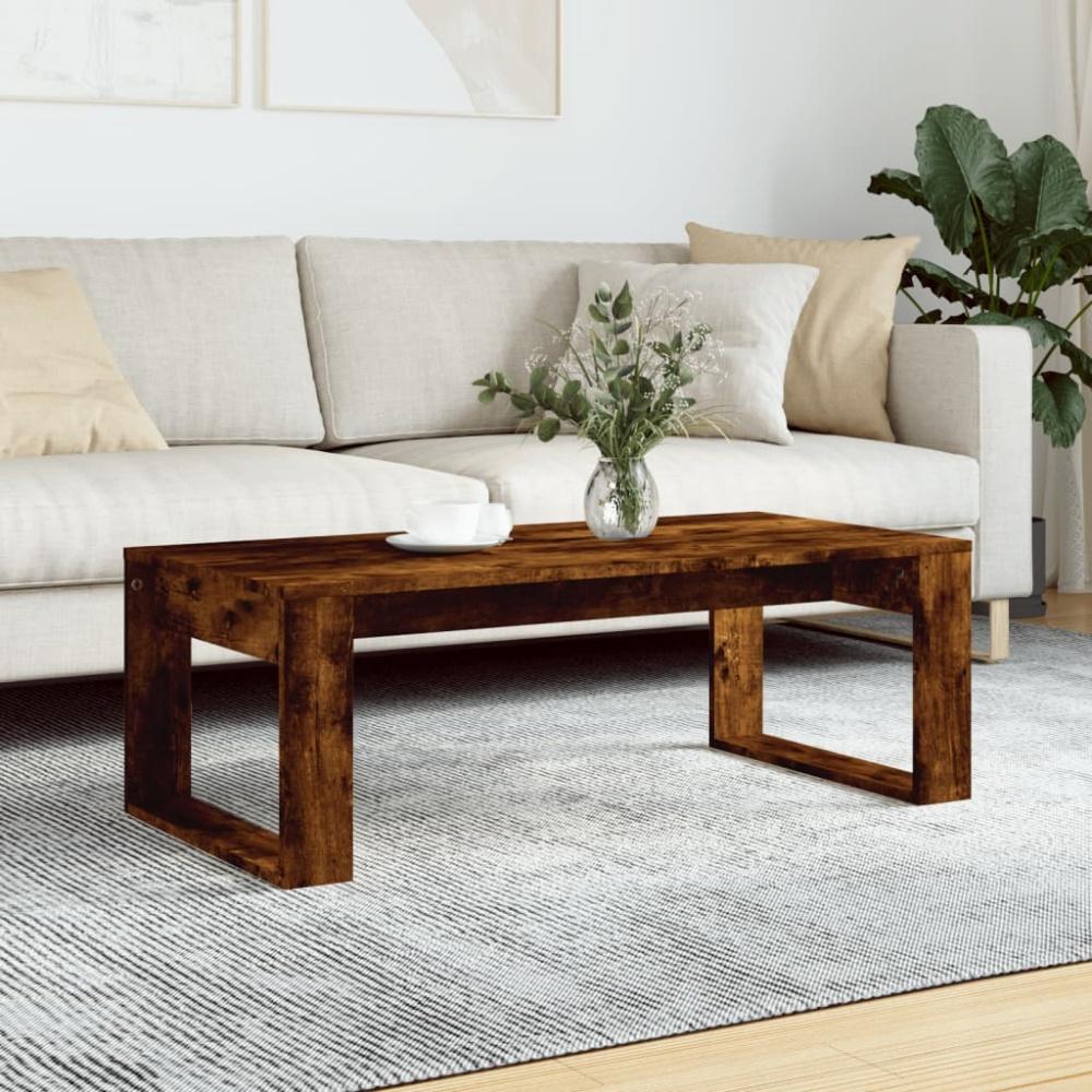 vidaXL Couchtisch Räuchereiche 102x50x35 cm Holzwerkstoff Bild 1