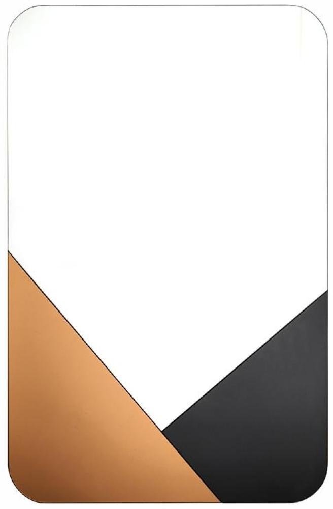 Spiegel dreifarbig FLACO - B77 x H120 - Schwarz & Kupferfarben Bild 1