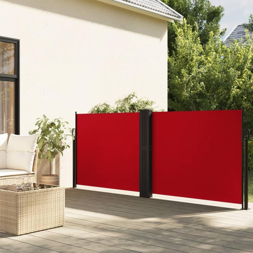 vidaXL Seitenmarkise Ausziehbar Rot 100x600 cm Bild 1